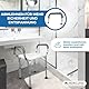 Mobiclinic®, Duschhocker, Höhenverstellbar, Mit Armlehnen, Acueducto, rutschfeste Spitzen, Ergonomisch, Licht, Max. 100 Kg, Aluminium, Weiß