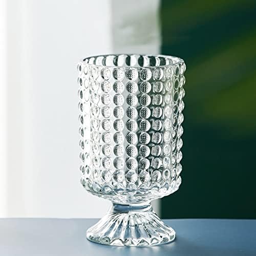 Glass Vase, Embossed Big Base Vase, Flower Vase Decorative for Home Office Wedding Holiday Party Celebrate. Hydroponic Green Plant Vase