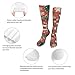 BoomDragon Girls Woman's Fashion Christmas Elk Wood Snowflake Holly Stocking Cushion Crew Socks for Training, Basketball, Skiing, Arch Support Knee High No Show Socks