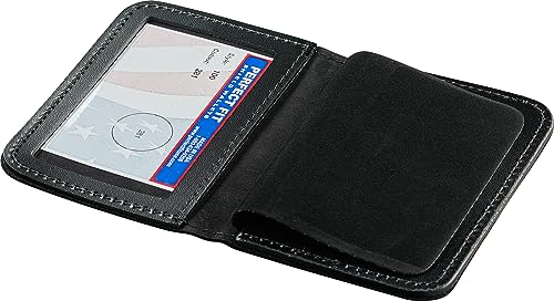 Perfect Fit Round US Marshal Bifold Wallet Badge and ID Case (2-1/4 inch round recessed cutout, Cutout PF281)2