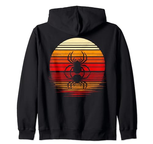 Spider Sunset Retro Style Safari Vintage 70s Insectos Sudadera con Capucha