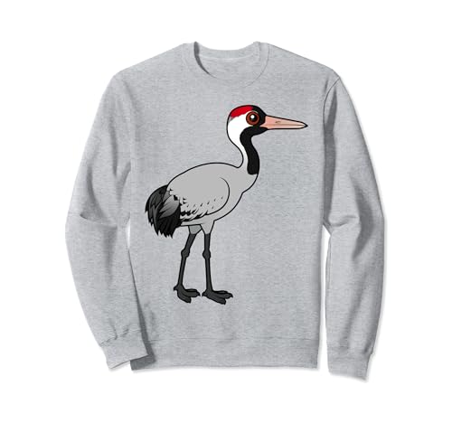 Cute Cartoon Common Crane Eurasian Birdorable Bird Species Sweatshirt