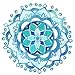Glass Door & Window Repositionable Sticker Decal. 2 per package - Alert Birds, Dogs, Kids, Customers and Guests. Warn, Protect, Safety, Removable, Self Adhesive, Bird Alert. (Blue Mandala)