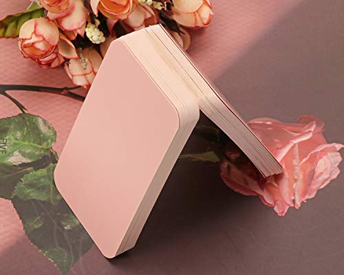 Tupalizy 100Pcs Small Blank Paper Message Note Business Cards Double-Sided Mini Greeting Place Name Vocabulary Word Flash Cards Graffiti Scrapbookings Diy Gift Tags Label (Light Pink) #TOP3