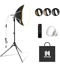 Amazon | NiceVeedi 50cm八角形ソフトボックス 85W LED電球撮影用