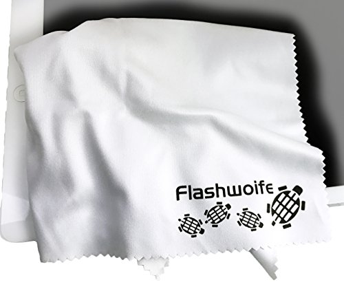 Flashwoife Turtle-RT30W Paño de limpieza de microfibra extra fina (nanofibra) 30x30 cm, blanco
