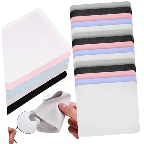 Toyvian 20 piezas Paños de Limpieza de Microfibra Ultrasuaves para Gafas Lentes y Pantallas No Raya Reutilizables Secado Rápido