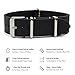 Benchmark Basics Leather Watch Band - Crazy Horse Oiled Leather One-Piece Watch Straps for Men & Women - Choice of Color & Width - 18mm, 20mm, 22mm or 24mm (20mm, Black)