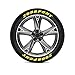 3D-Kautschuk-Reifen-Buchstaben-Aufkleber-Accessoires, Suibatle für Peugeot 307 206 207 208 308 407 406 408 508 301 607 107 3008 2008 4008 5008 ( Color Name : Yellow Letters , Style : For 408 Sport )