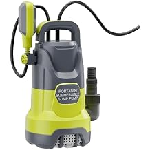 Sump Pump with Float Switch Submersible Water Pump Automatic 1.5HP 5500GPH Portable Dirty Clean Water Transfer Pump for Pool Draining Hot Tub Basement, Yellow