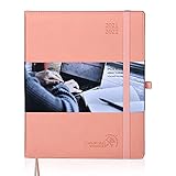 kalender 2018 a4 1tag 1 seite  Kalender 2021/2022 Wochenplaner ca. A4 - Terminplaner, Terminkalender 1 Woche 2 Seiten mit Hardcover Veganem Leder, Planer Wochenkalender 2021/22, Rosa(AC8LK7)