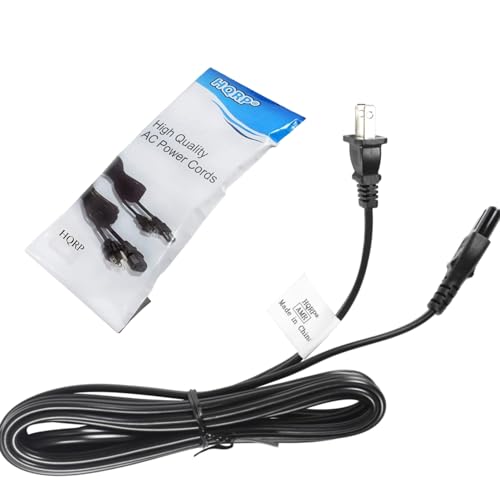 HQRP AC Power Cord Compatible with Samsung LN40D630M3FXZA UN55EH6030FXZA LN46D550K1FXZA LN40E550F7FXZA UN55EH6000FXZA UN40EH5000FXZA LN40D550K1FXZA HDTV TV LCD LED Plasma DLP Mains Cable, UL Listed