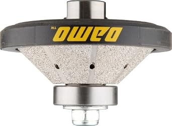 DAMO 3/4 inch Bevel Diamond Hand Profile Wheel, Hand Profiler, Coarse Grit Router Bit, 5/8-11 Thread, for Granite, Concrete, Marble, and Countertop Edge