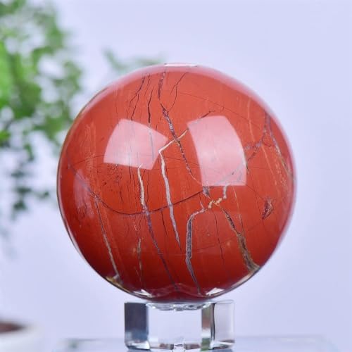 Boule de jaspe rouge authentique et quartz naturel de collection 310-400g - 3