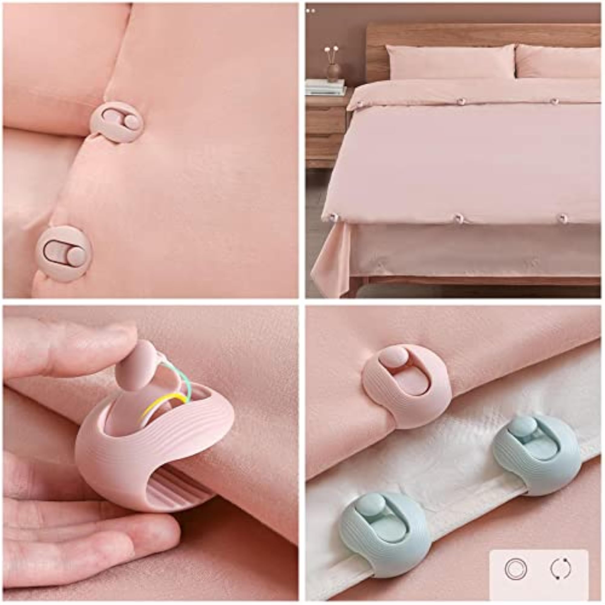 10 PCS Cover Clips, Non-Slip Bed Sheet Fasteners, Blue