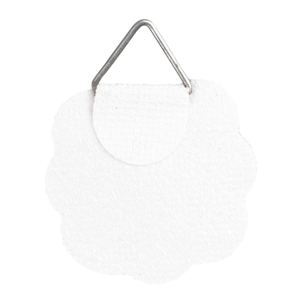 Ideen mit Herz Appendiabiti con occhiello triangolare, da incollare, 2,9 cm x 3 cm, bianco, 50 pezzi