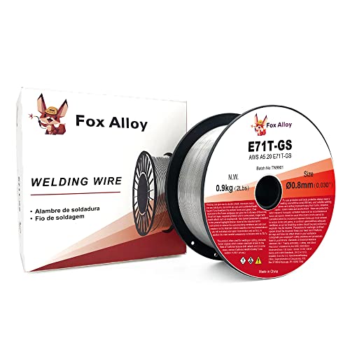 Fox Alloy E71T-Gs .030" Flux Core Welding Wire Gasless Mig Wire - 2 Lbs Spool Welding Wire Mild Steel Filler Metal (0.8 Mm) #TOP2
