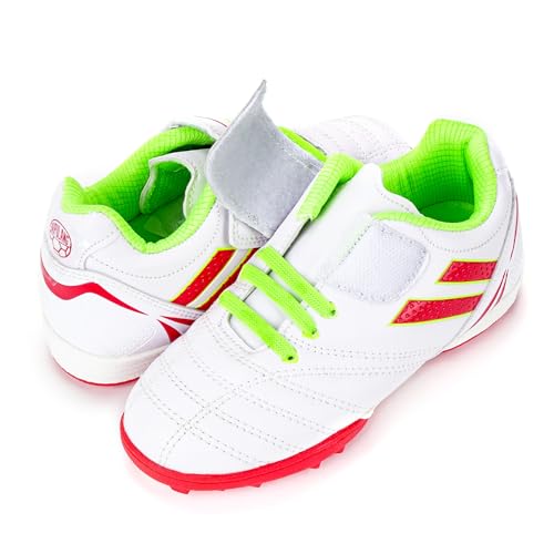 Linkidea Kids TF Soccer Shoes No Laces, Laceless Turf Soccer Cleats for Unisex-Child, Boys and Girls3