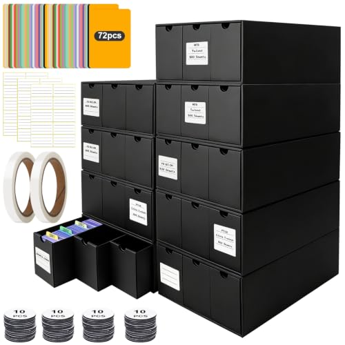 Sammelkarten Aufbewahrungsbox für 16200+ Karten/3100+ 3" X 4" Toploaders | Toploader sammelkarten box,Trading Card Box für TCG MTG PKM YGO-Karten mit Kartenteilern, Etiketten und Klebeband