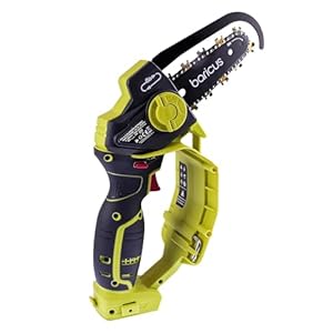 Baricus Akku-Kettensäge 18V Lithium-Ionen System - Version 2.0 - Einhand-Bedienung - Schwertlänge ca. 156mm - Geringer Rückschlag - Ergonomischer Handgriff - B-WARE (Inklusive 2.0 Ah Akku & Ladegerät)