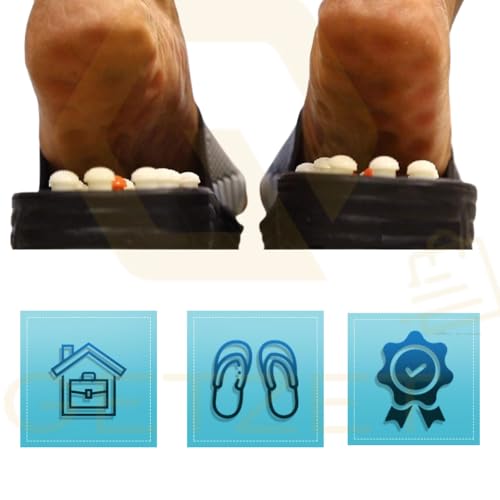 Image of Spring Acupressure and Magnetic Therapy Accu Paduka Chappal Slippers for Full Body Blood Circulation Massager Sandals Shoes for Men & Women. (Free Size)