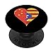 Cuore della bandiera catalana cinese PopSockets PopGrip Intercambiabile