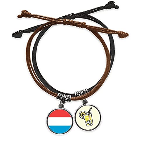 Bracelet cuir Luxembourg avec chaîne de main et finitions soignées