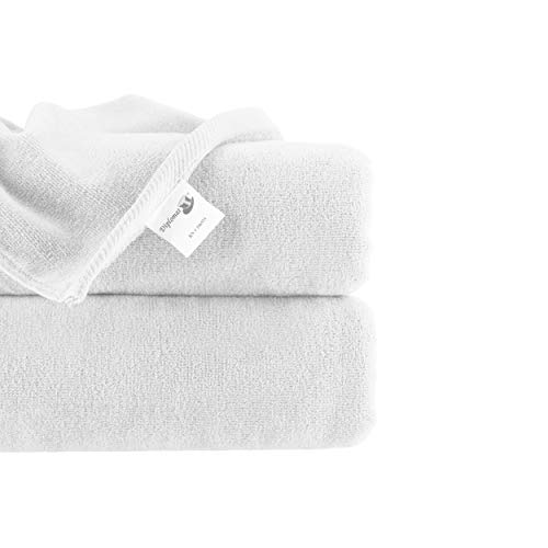 Diplomat Beach Towels Terry Velour 30X60 2-Pack (White) 11.0 Lbs Per Doz 100% Cotton #TOP1