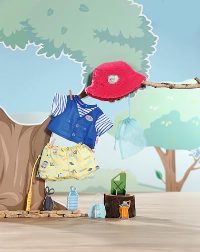 Baby Born Bear Completo Da Pescatore 835982 - Completin Con Maglietta 2 In 1, Pantaloncini E Cappello Rosa Per Bambole Da 43 Cm - Include Canna Da Pesca, Oggetti E Gancio - Età: 1+ Anni - 6