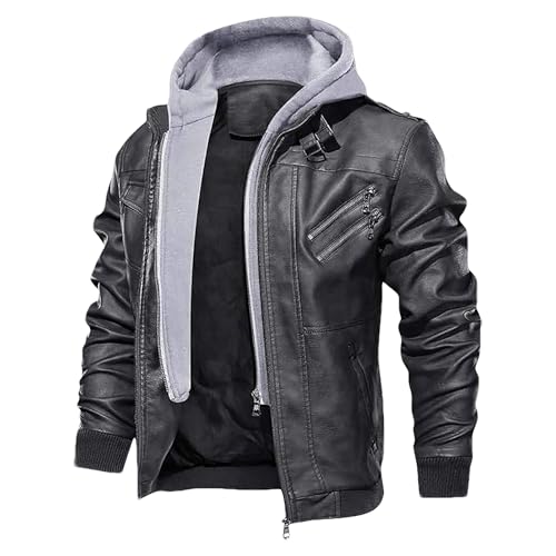 Manteau aviateur homme en simili cuir PU de qualité supérieure ANUFER