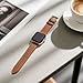 Bestig Leather Bands Compatible with Apple Watch Band 49mm 46mm 45mm 44mm 42mm(Series 3 2 1) for Women Men, Genuine Leather Wristband Strap for iWatch Ultra SE Series 10 9 8 7 6 5 4(Brown+RoseGold)