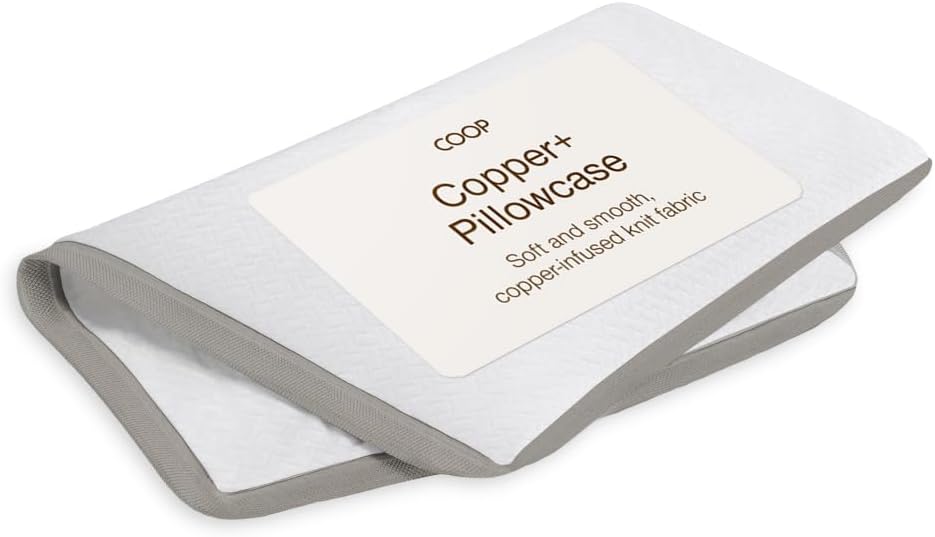 Coop Home Goods Copper+ Pillowcase Queen, Copper-Infused Beauty Pillow Case