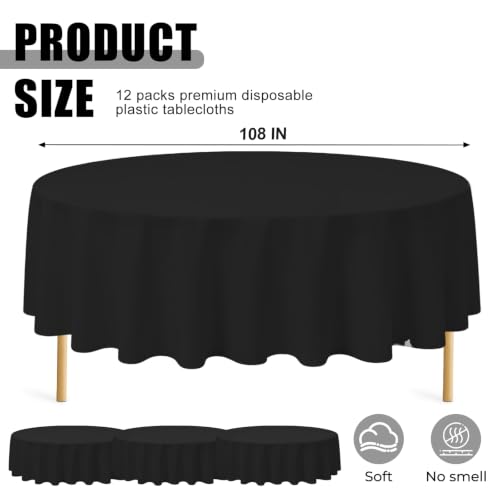 Nappe ronde en plastique de qualité supérieure pour réception de mariage