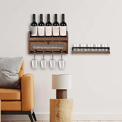 Leefasy Suporte Parede Rack de Vinho Prateleira de Armazenamento Pendurado