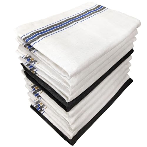 KURNI Tea Towels Kitchen Cloth - 100% Cotton Linen Kitchen Dish Towels – Soft & Absorbent, With Great Practical Utility, Available In Pack of 10 Pcs (70 X 50cm)