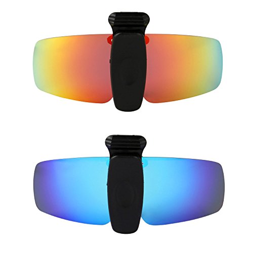 Lunettes de soleil clip polarisées UV400 avec verres anti-reflets rouge et bleu