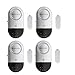 Alarme de fenêtre, 4 paquets Alarmes de porte et de fenêtre Fenêtre de porte de sécurité Fenêtre anti-intrusion avec LOUD 120 DB Siren - Bricolage Facile à installer
