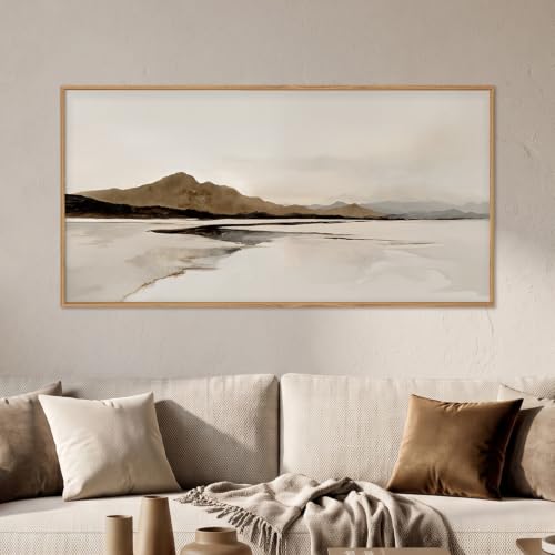 Ausril Large Netural Abstract Mountain Framed Canvas Wall Art Set -20"X40"