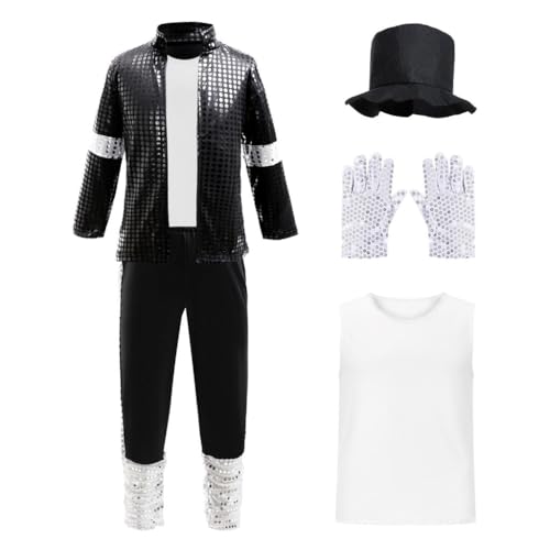 Disfraz completo estilo pop star para niños 5-12 años miniatura 3