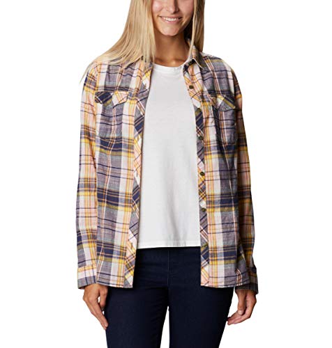 Columbia Women's Camp Henry Ii Long Sleeve Shirt, Velvet Cove Plaid, Medium #TOP19