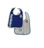 Pack de 2 baberos PRIMERAEDAD/Babero bebé real Madrid Personalizado con nombre/COLOR AZUL/