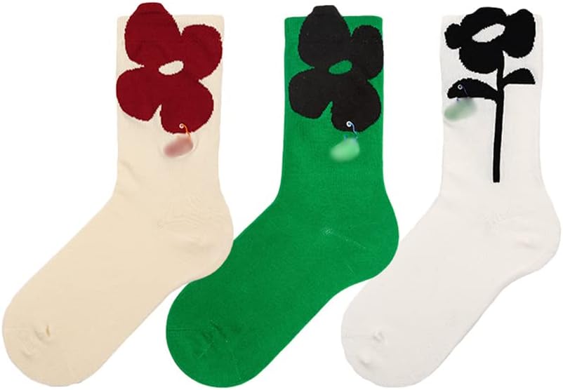 Hiking Socks Socks for Women 3 Pair Socks Soft Cotton Socks Womens Retro Socks Suitable for Daily Wear Walking Socks