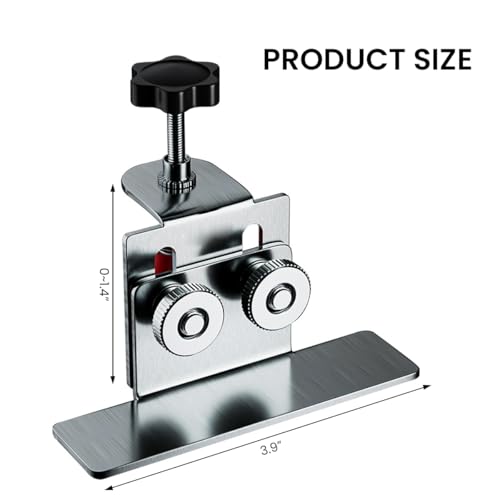 Image of Serplex Floor Cabinets Frame Install Clamp, Cabinet Mounting Support Stainless Steel Support Arm Cabinet Door Mounting Jig for Hidden Door Install, Adjustable Stainless Steel Doors Installation Clamp