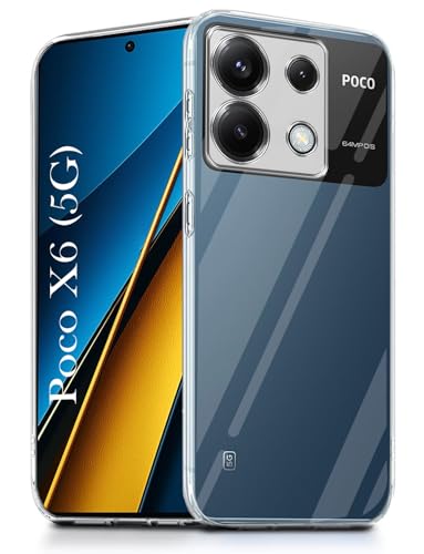 Image of Jkobi Back Case Cover for Poco X6 5G (Silicone Clear Shockproof Case | Camera Protection | Soft and Flexible)