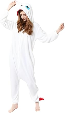 Dragon Onesie Pajamas Adult Christmas Animal Dragon Flannel Costume Winter Plush PJS Cosplay for family Woman