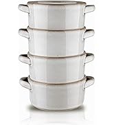 KOOV Porcelain Soup Bowls With Handles Microwave Safe, Soup Bowls Large, 24 Ounce for Soup, Cerea...