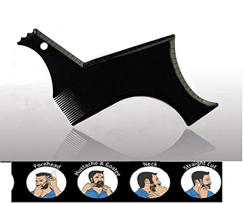 Image of Ekan Beard Styling Shaping Template Comb Tool Symmetry Trimming Shaper Stencil 15 Gram pack of 1