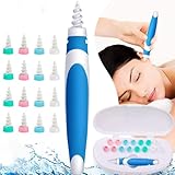 Q-grips Ohrenreinige, Ohrenschmalz Entferner, Weiches 360 Grad Spirale Silikon Ohrreiniger, Ear Cleaning kit mit 16 Waschbaren Ersatzköpfen, Für Kinder und Menschen