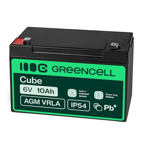 Green Cell Batteria AGM 6V 10Ah ricaricabile sigillata VRLA | Per UPS, allarmi, giocattoli elettrici, impianti solari, scooter, backup e uso ciclico senza manutenzione - Immagine 2