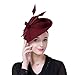 Produktbild Fascinator-Hut-Feder-Kopfbedeckung Damen Braut Retro Fascinators Hüte 20er Jahre 50er Jahre Hut Pillbox Hut Cocktail Tea Party Headwear mit Schleier für Mädchen und Frauen für Hochzeit Cocktail Tea Pa